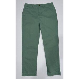 J.Crew High-Rise Girlfriend Chino Pants Womens‎ 4 in Green Cotton/Elastane
